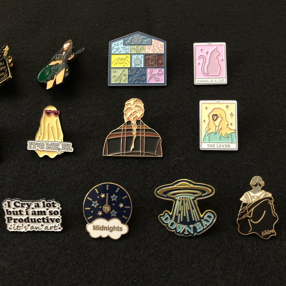 NEW Taylor Swift Pins Bundle (19 Pins) Enamel Lapel Pin